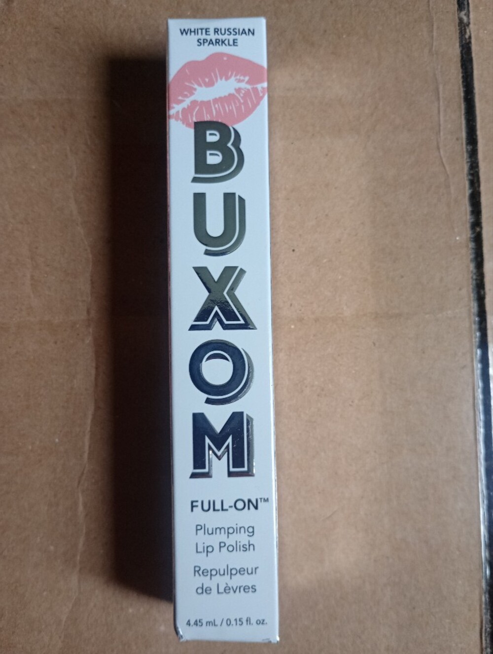 Buxom Full-On Lip Gloss Box in Shade White Russian Sparkle NIB